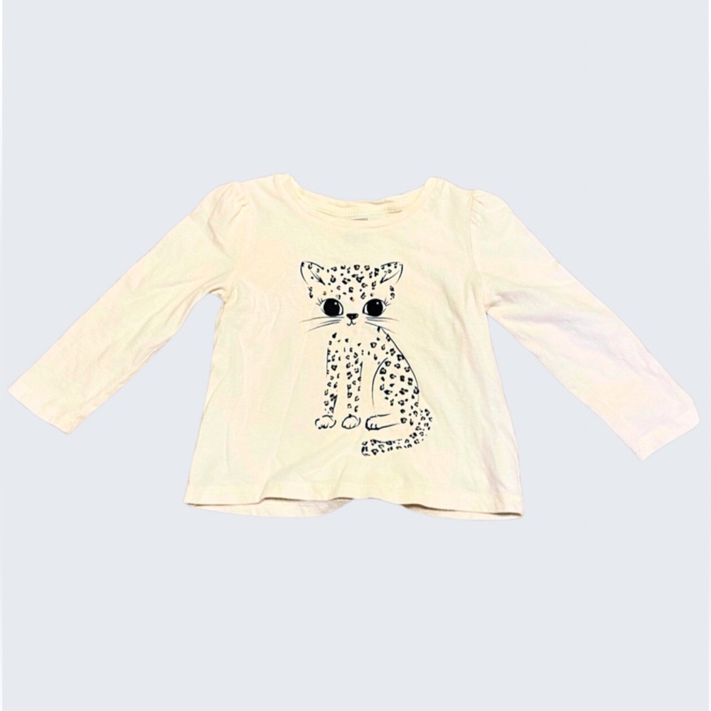 🔴 3 for $15 Baby Gap Long Sleeve Tee With Leopard, Great Condition Size 3m
